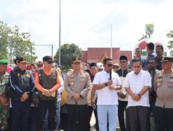 Pelepasan Tim Relawan Bantuan Bencana Alam Kabupaten Pelalawan 11 orang Personil Polres Pelalawan