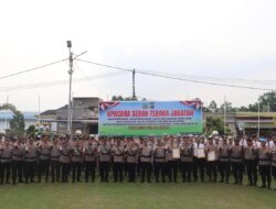 Kapolres Pelalawan pimpin Serah terima Jabatan di Polres Pelalawan