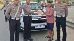 Satlantas Polres Pelalawan Gelar Razia TNKB, 2 Kendaraan Ditilang di Pangkalan Kerinci