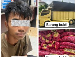 Truk Bermuatan Bawang Ilegal Dihentikan Dini Hari, Polres Pelalawan Bertindak Cepat